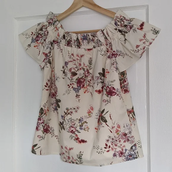 Antonio Melani Lynn Blouse, Floral with Ruffles, Small, NWOT - Picture 3 of 5